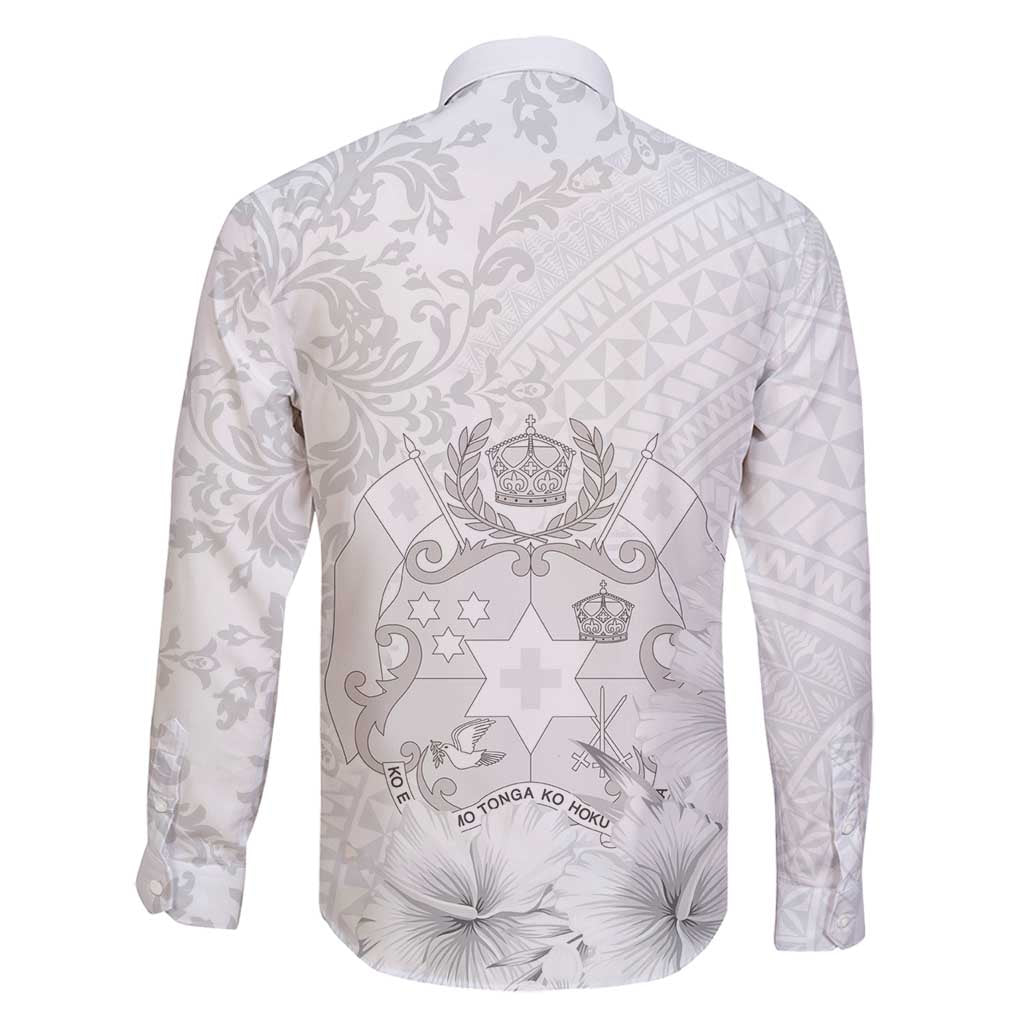 Tonga Faka Sepitema Family Matching Off Shoulder Maxi Dress and Hawaiian Shirt Ngatu and Floral Pattern with Blooming Hibiscus