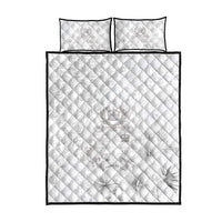 Tonga Faka Sepitema Quilt Bed Set Ngatu and Floral Pattern with Blooming Hibiscus