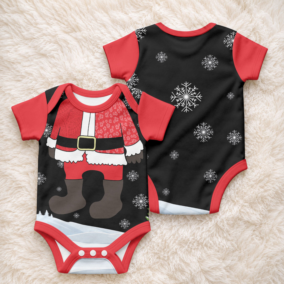 Polynesian Santa Claus Costume Funny Baby Onesie