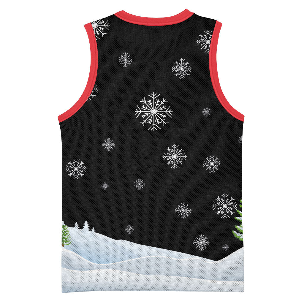 Polynesian Santa Claus Costume Funny Basketball Jersey