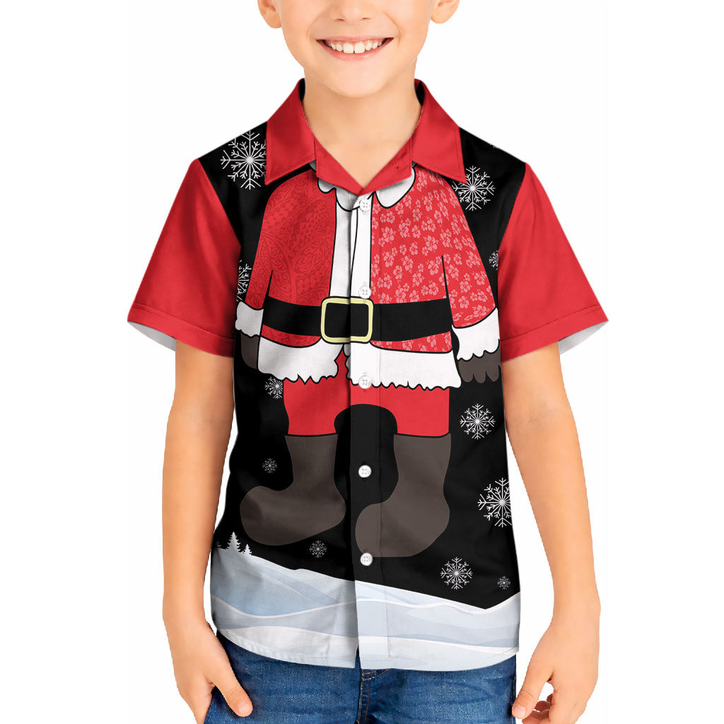 Polynesian Santa Claus Costume Funny Kid Hawaiian Shirt