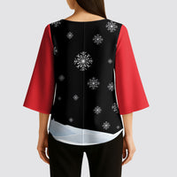 Polynesian Santa Claus Costume Funny Kimono Sleeve Blouse