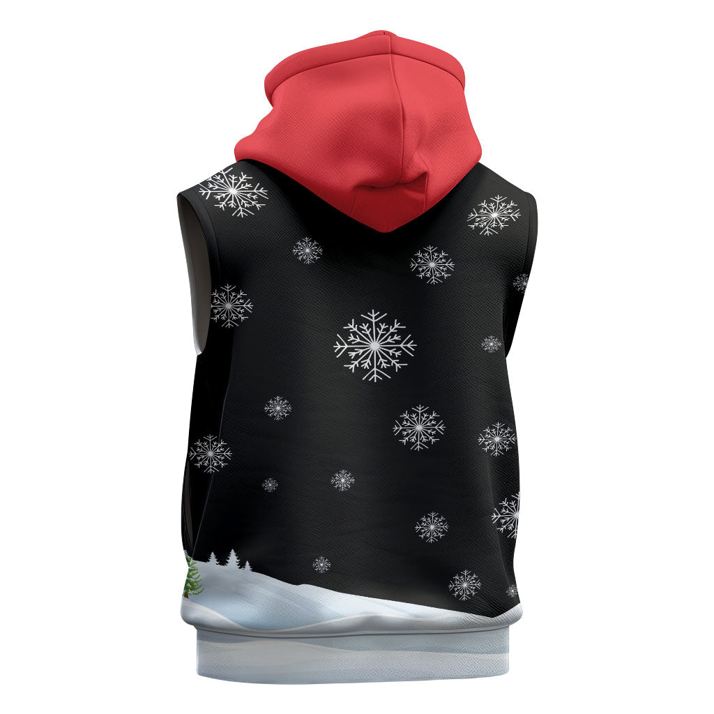 Polynesian Santa Claus Costume Funny Sleeveless Hoodie
