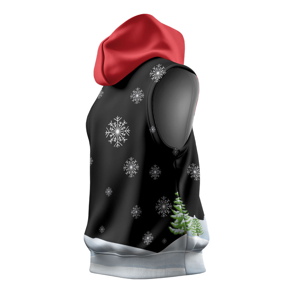 Polynesian Santa Claus Costume Funny Sleeveless Hoodie