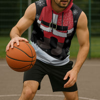 Polynesian Santa Claus Costume Funny Sleeveless Hoodie
