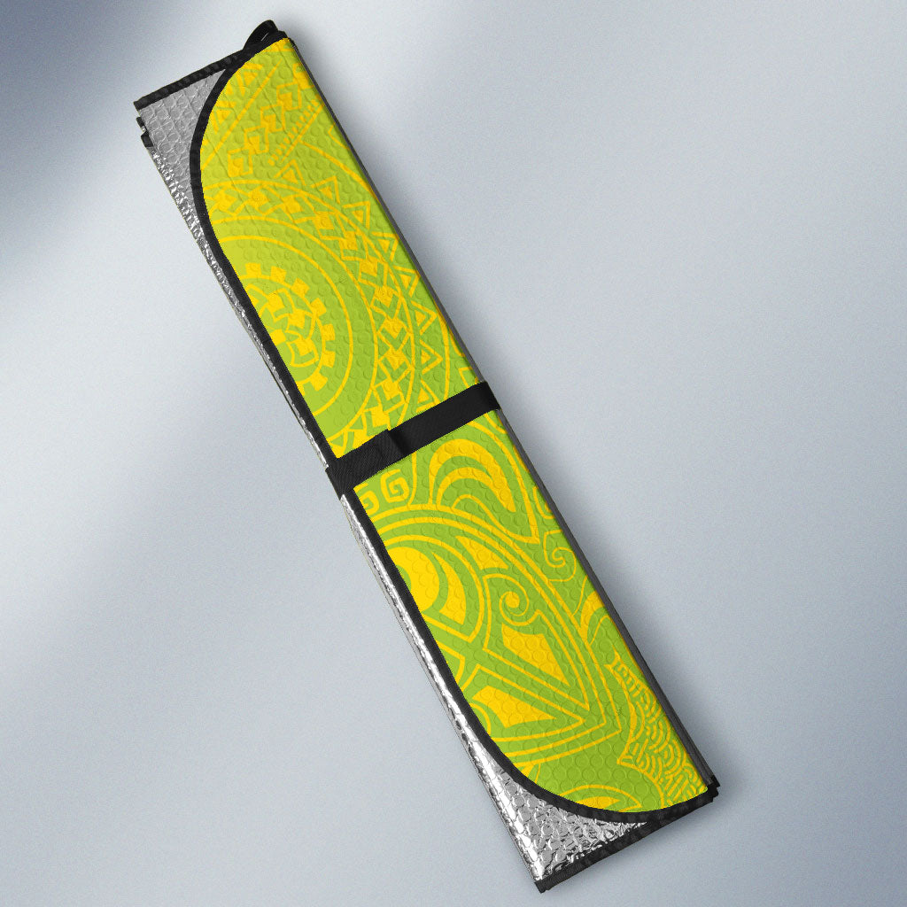Hawaiian Mango Mele Kalikimaka Auto Sun Shade Santa Claus Surfing with Turtle Mango Christmas