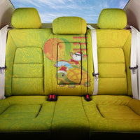 Hawaiian Mango Mele Kalikimaka Back Car Seat Cover Santa Claus Surfing with Turtle Mango Christmas