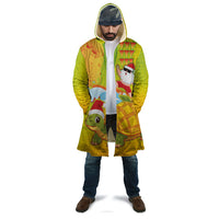 Hawaiian Mango Mele Kalikimaka Cloak Santa Claus Surfing with Turtle Mango Christmas