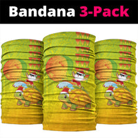 Hawaiian Mango Mele Kalikimaka Neck Gaiter Santa Claus Surfing with Turtle Mango Christmas