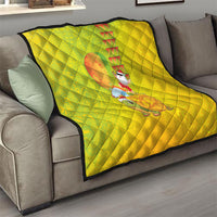 Hawaiian Mango Mele Kalikimaka Quilt Santa Claus Surfing with Turtle Mango Christmas