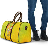Hawaiian Mango Mele Kalikimaka Travel Bag Santa Claus Surfing with Turtle Mango Christmas