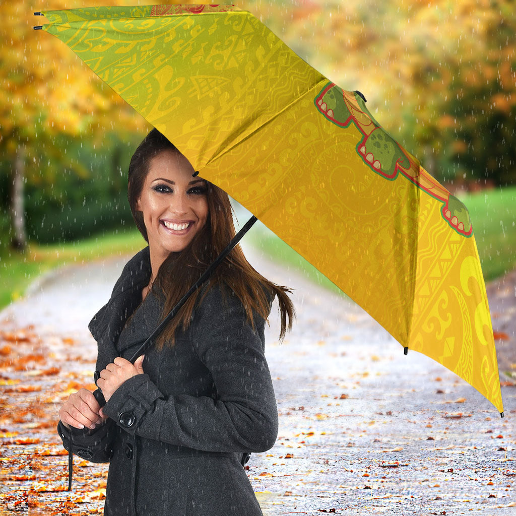 Hawaiian Mango Mele Kalikimaka Umbrella Santa Claus Surfing with Turtle Mango Christmas