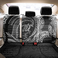 Hawaiian Turtle and Shark Back Car Seat Cover Kakau Tribal with Polynesian Pattern Black Color