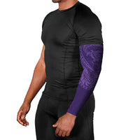 Hawaiian Turtle and Shark Arm Sleeves Kakau Tribal with Polynesian Pattern Purple Color