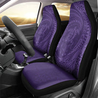 Hawaiian Turtle and Shark Car Seat Cover Kakau Tribal with Polynesian Pattern Purple Color