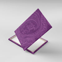 Hawaiian Turtle and Shark Canvas Wall Art Kakau Tribal with Polynesian Pattern Pink Color