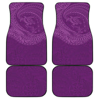Hawaiian Turtle and Shark Car Mats Kakau Tribal with Polynesian Pattern Pink Color