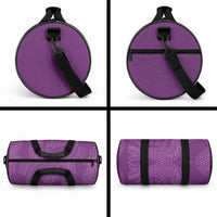 Hawaiian Turtle and Shark Duffle Bag Kakau Tribal with Polynesian Pattern Pink Color