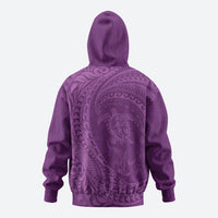 Hawaiian Turtle and Shark Hoodie Kakau Tribal with Polynesian Pattern Pink Color