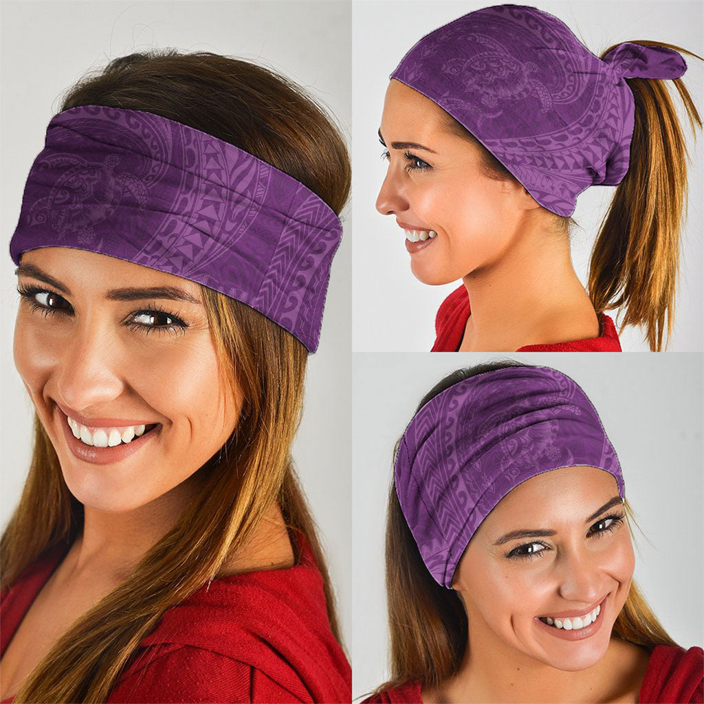 Hawaiian Turtle and Shark Neck Gaiter Kakau Tribal with Polynesian Pattern Pink Color