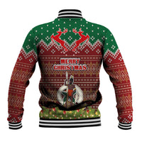 Vanuatu Christmas Baseball Jacket Pig Tusk Beautiful Merry Xmas Snowflake LT03 - Polynesian Pride