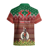 Personalised Vanuatu Christmas Hawaiian Shirt Pig Tusk Beautiful Merry Xmas Snowflake LT03 - Polynesian Pride