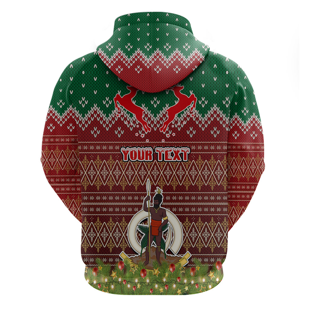 Personalised Vanuatu Christmas Hoodie Pig Tusk Beautiful Merry Xmas Snowflake LT03 - Polynesian Pride