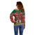 Personalised Vanuatu Christmas Off Shoulder Sweater Pig Tusk Beautiful Merry Xmas Snowflake LT03 - Polynesian Pride