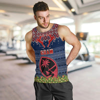 Guam Christmas Men Tank Top Chamorro Guam Tattoos Beautiful Merry Xmas Snowflake LT03 - Polynesian Pride