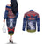 Personalised Guam Christmas Couples Matching Off The Shoulder Long Sleeve Dress and Long Sleeve Button Shirts Chamorro Guam Tattoos Beautiful Merry Xmas Snowflake LT03 - Polynesian Pride