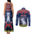 Personalised Guam Christmas Couples Matching Tank Maxi Dress and Long Sleeve Button Shirts Chamorro Guam Tattoos Beautiful Merry Xmas Snowflake LT03 - Polynesian Pride