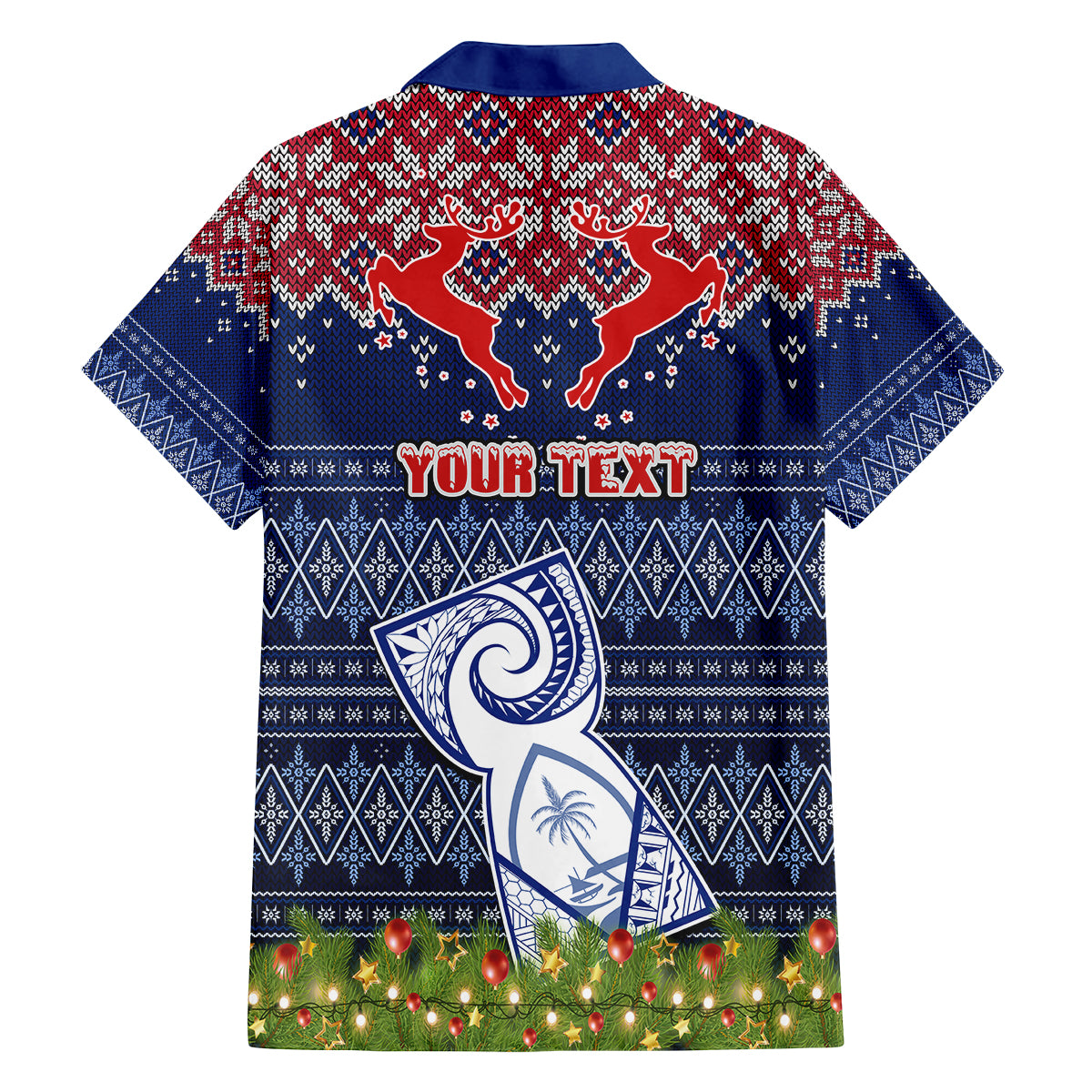 Personalised Guam Christmas Family Matching Off Shoulder Maxi Dress and Hawaiian Shirt Chamorro Guam Tattoos Beautiful Merry Xmas Snowflake LT03 - Polynesian Pride