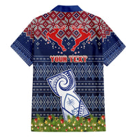 Personalised Guam Christmas Family Matching Summer Maxi Dress and Hawaiian Shirt Chamorro Guam Tattoos Beautiful Merry Xmas Snowflake LT03 - Polynesian Pride