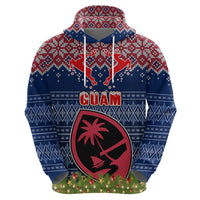 Personalised Guam Christmas Hoodie Chamorro Guam Tattoos Beautiful Merry Xmas Snowflake LT03 - Polynesian Pride