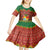 Personalised Tonga Christmas Kid Short Sleeve Dress Coat of Arms and Map Beautiful Merry Xmas Snowflake LT03 - Polynesian Pride