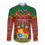 Personalised Tonga Christmas Long Sleeve Button Shirt Coat of Arms and Map Beautiful Merry Xmas Snowflake LT03 Unisex Red - Polynesian Pride