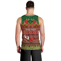 Personalised Tonga Christmas Men Tank Top Coat of Arms and Map Beautiful Merry Xmas Snowflake LT03 - Polynesian Pride