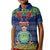 Niue Christmas Kid Polo Shirt Coat of Arms and Map Beautiful Merry Xmas Snowflake LT03 Kid Blue - Polynesian Pride