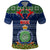 Niue Christmas Polo Shirt Coat of Arms and Map Beautiful Merry Xmas Snowflake LT03 Blue - Polynesian Pride