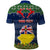 Personalised Niue Christmas Polo Shirt Coat of Arms and Map Beautiful Merry Xmas Snowflake LT03 - Polynesian Pride