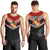 Personalised Tonga Men Tank Top Tonga Coat of Arms with Seamless Tapa Ngatu Pattern LT03 - Polynesian Pride
