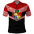 Personalised Tonga Polo Shirt Tonga Coat of Arms with Seamless Tapa Ngatu Pattern LT03 Black - Polynesian Pride
