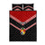 Personalised Tonga Quilt Bed Set Tonga Coat of Arms with Seamless Tapa Ngatu Pattern LT03 Black - Polynesian Pride