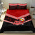 Tonga Christmas Bedding Set Tongan Coat of Arms Santa With Ngatu Pattern Christmas Red Style LT03 - Polynesian Pride
