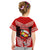 Tonga Christmas Kid T Shirt Tongan Coat of Arms Santa With Ngatu Pattern Christmas Red Style LT03 - Polynesian Pride