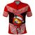 Tonga Christmas Polo Shirt Tongan Coat of Arms Santa With Ngatu Pattern Christmas Red Style LT03 Red - Polynesian Pride