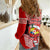 Tonga Christmas Women Casual Shirt Tongan Coat of Arms Santa With Ngatu Pattern Christmas Red Style LT03 - Polynesian Pride
