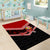Personalised Tonga Christmas Area Rug Tongan Coat of Arms Santa With Ngatu Pattern Christmas Red Style LT03 - Polynesian Pride