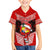 Personalised Tonga Christmas Family Matching Off Shoulder Long Sleeve Dress and Hawaiian Shirt Tongan Coat of Arms Santa With Ngatu Pattern Christmas Red Style LT03 Son's Shirt Red - Polynesian Pride