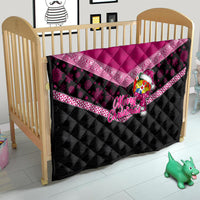 Tonga Christmas Quilt Tongan Coat of Arms Santa With Ngatu Pattern Christmas Pink Style LT03 - Polynesian Pride